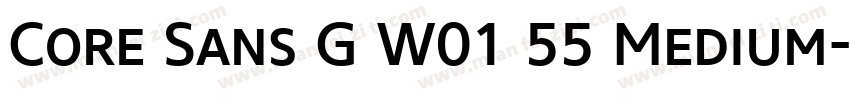 Core Sans G W01 55 Medium字体转换